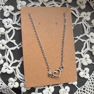 Silver Heart Pendant Necklace